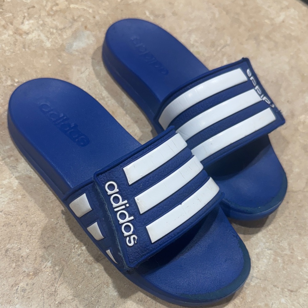 Adidas Kids Navy Blue Slide Sandals